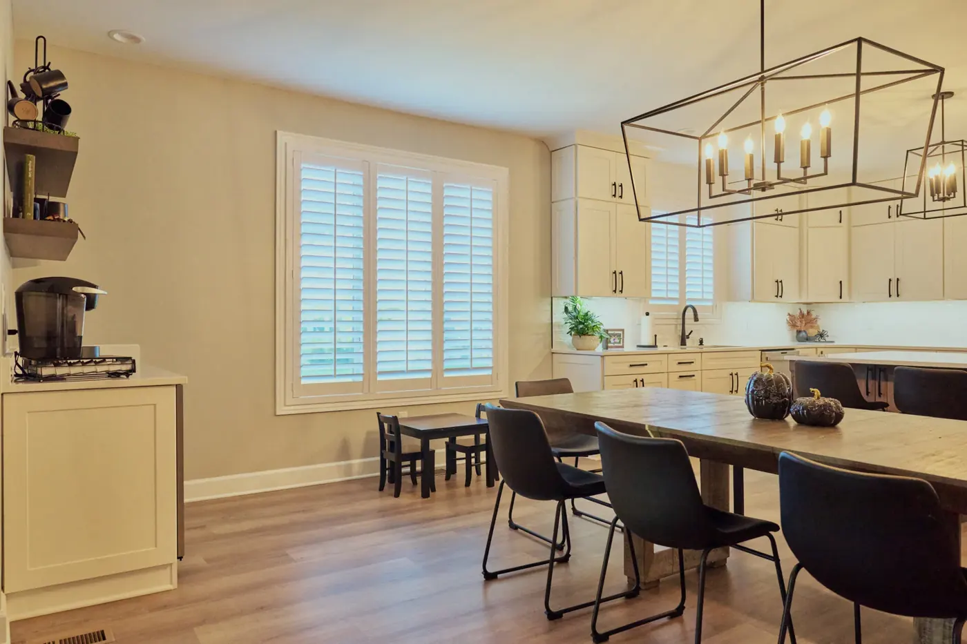 Plantation shutters fitted to a Clermont window